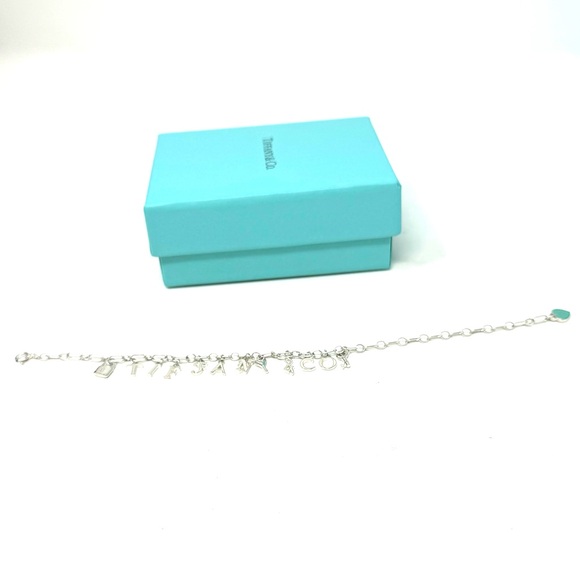 Authentic Tiffany & co. Enamel Blue Tag Heart  Note Logo Bracelet. - Picture 10 of 10